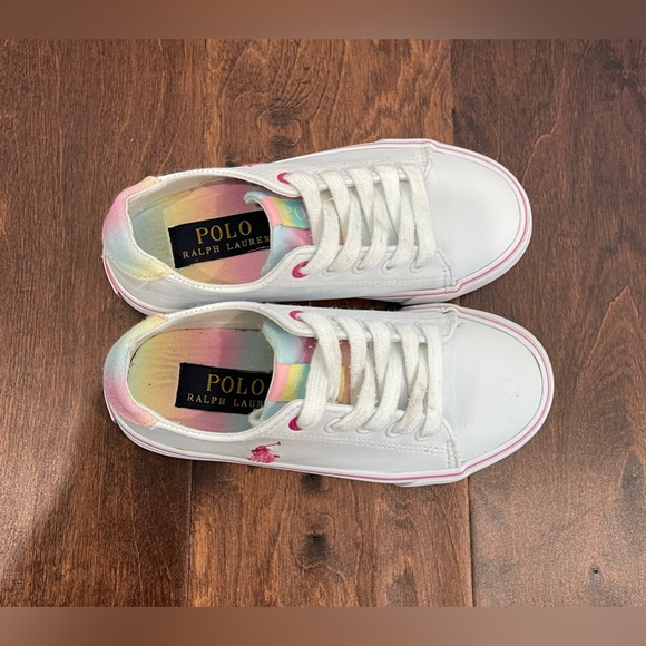 Ralph Lauren Polo Little Girls Casual Shoes Sneakers Fashion White, size 11 SOLD - Picture 7 of 8